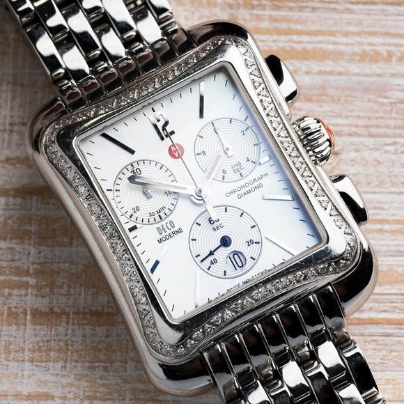 Michele Accessories - Michele Deco Moderne II Diamond Chronograph Watch